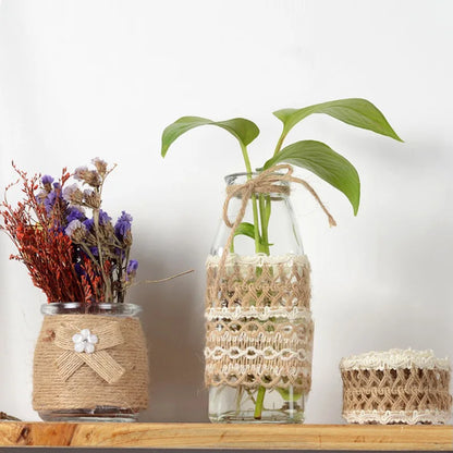 Juteband mit Spitze – Weihnachtsdekoration