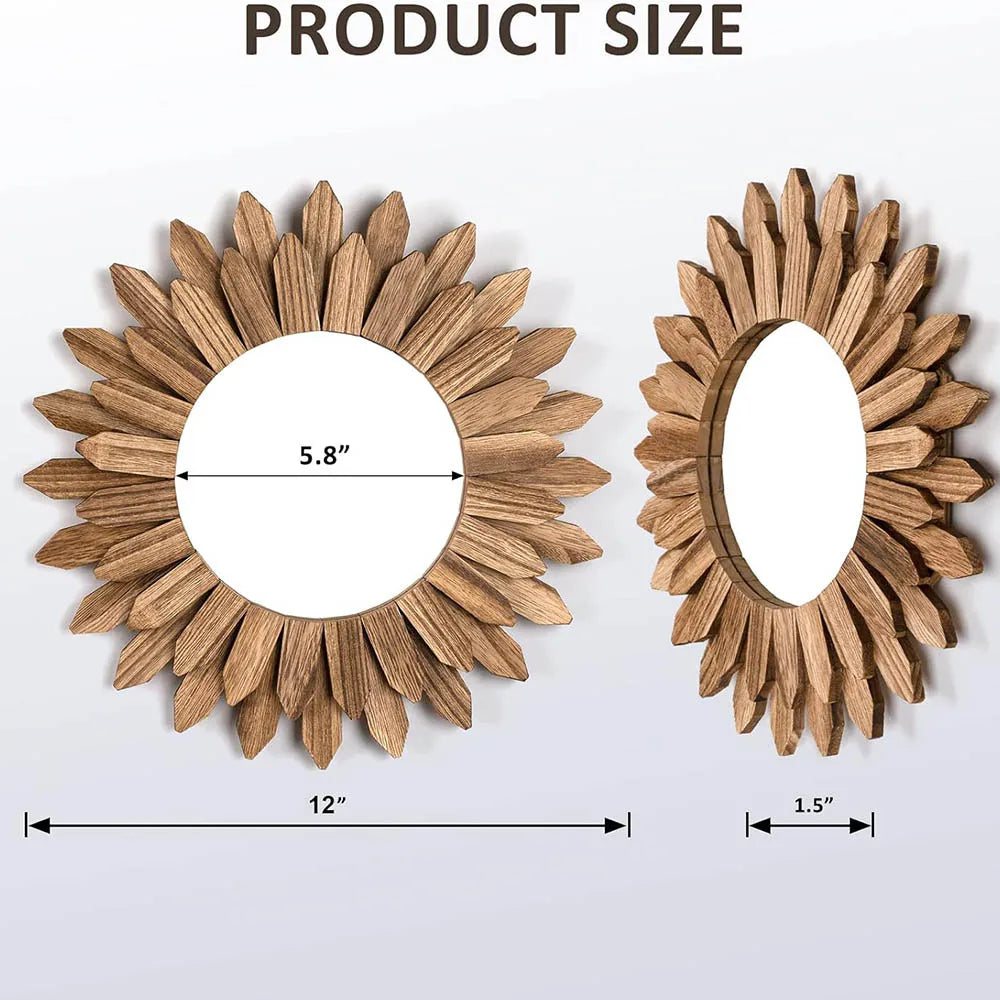 Holz-Boho-Spiegel – Wärme & Charakter