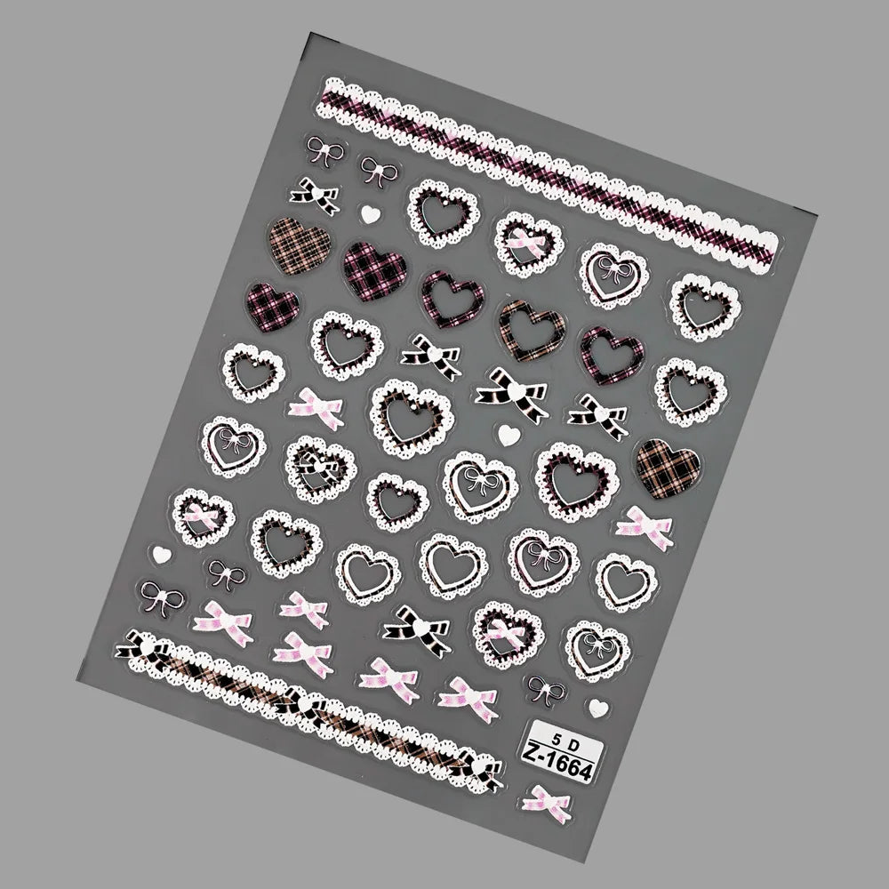 Nail Sticker – Schleifen & Spitzen-Look