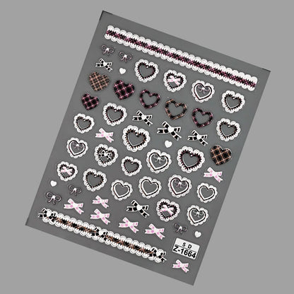 Nail Sticker – Schleifen & Spitzen-Look