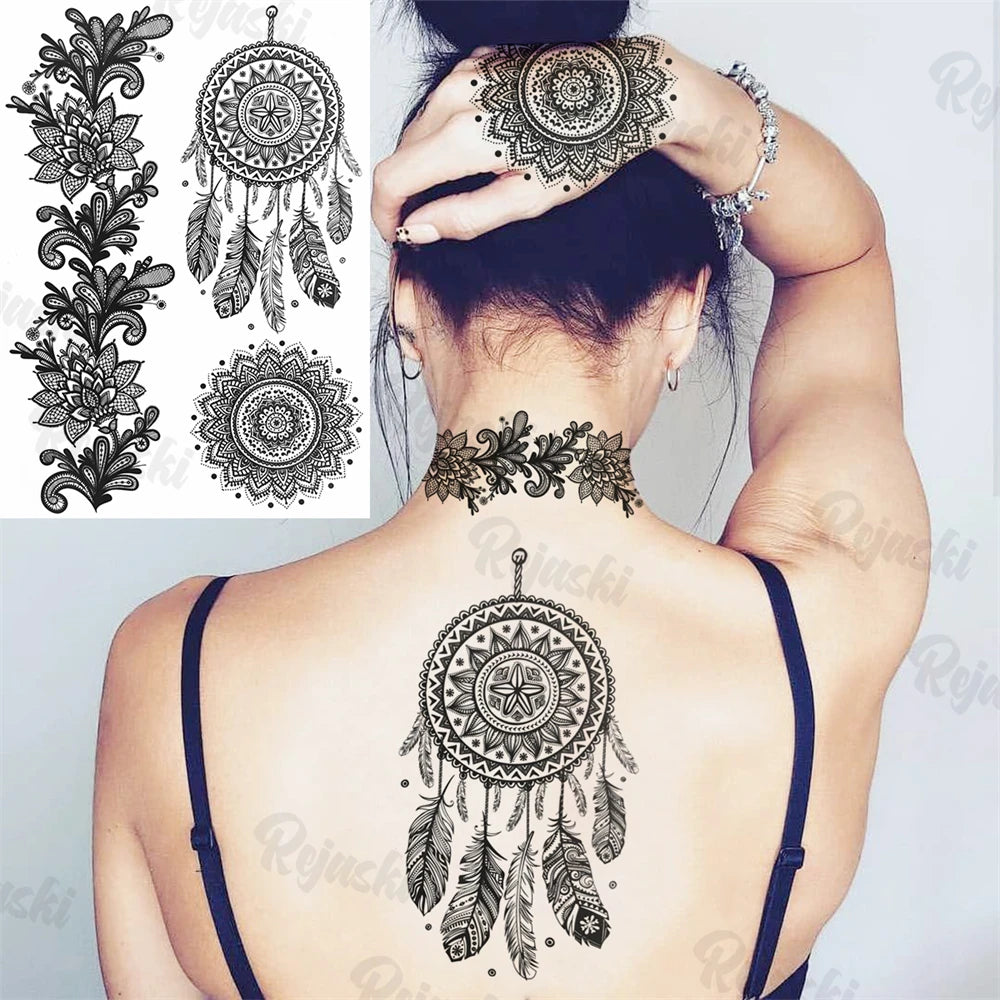 Festival-Tattoo Mandala – Temporärer Körperschmuck