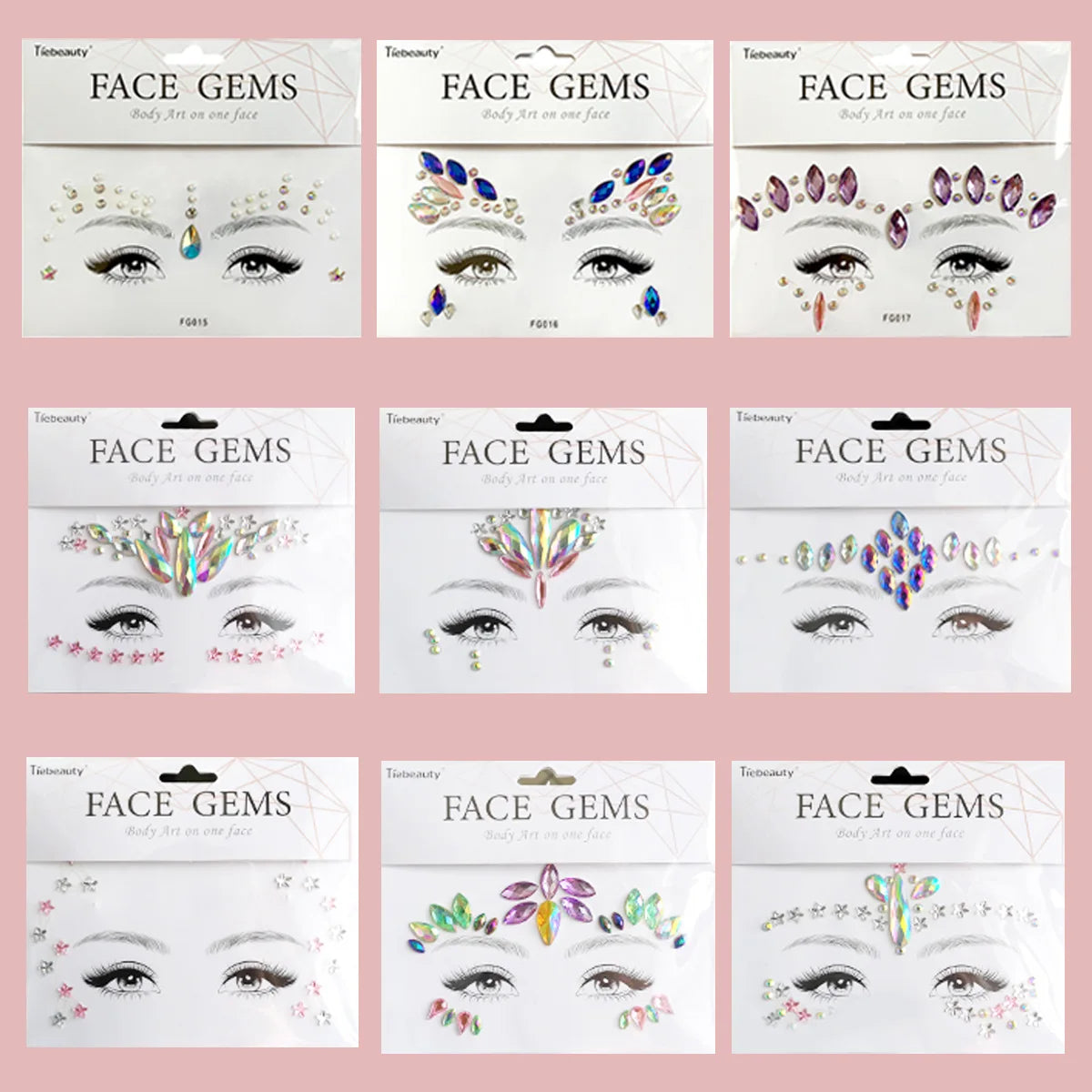 Face Gems Tattoo – Festival-Vibes