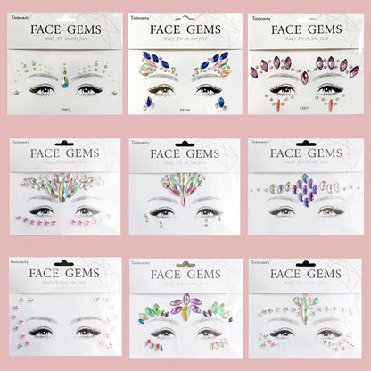 Face Gems Tattoo – Festival-Vibes