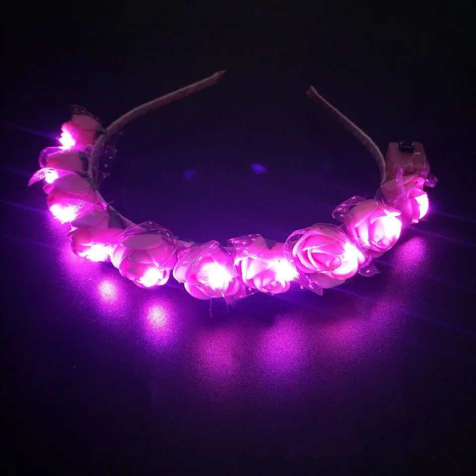 LED-Blumenkranz – Festivalaccessoires - sunny.side-Productions
