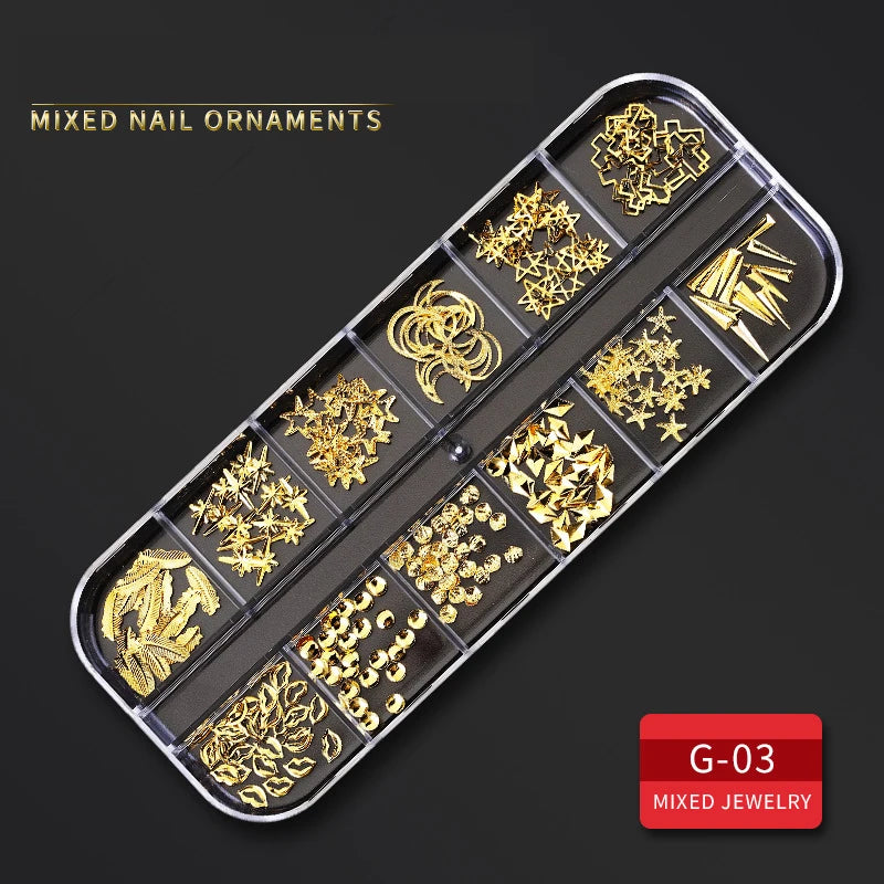 Nail Rhinestone Box – Bunte Kristalle