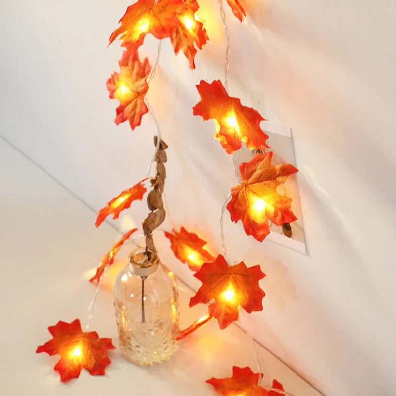 Herbstliche Lichterkette – Ahornblätter