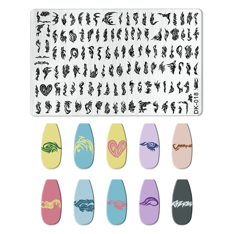 Nailart-Stempelplatte –  grenzenlose Designs - sunny.side-Productions