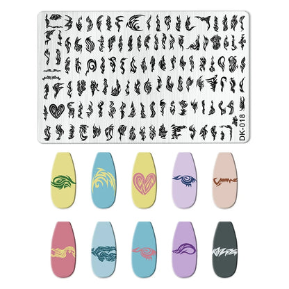 Nailart-Stempelplatte –  grenzenlose Designs - sunny.side-Productions