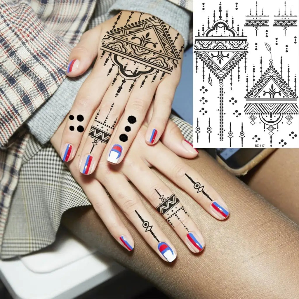 Festival-Tattoo Mandala – Temporärer Körperschmuck