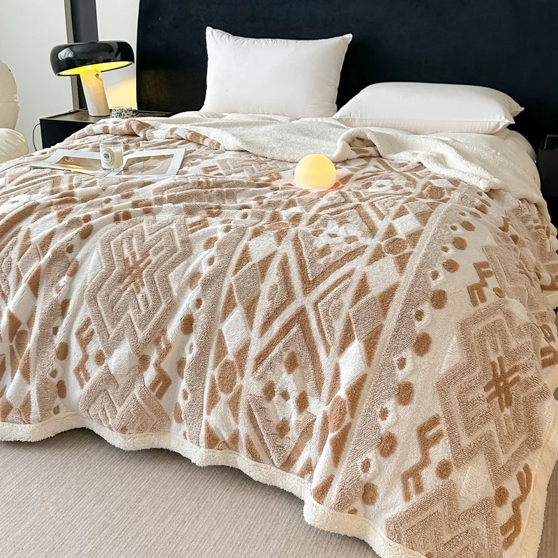 Boho-Fleece-Decke – Ruhe & Geborgenheit