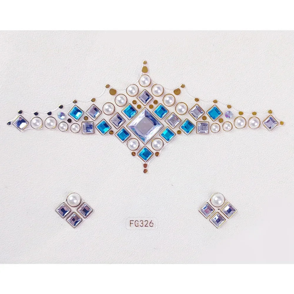 Face Gems Tattoo – Festival-Vibes