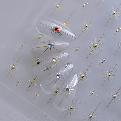 Glitzer Stern Nail Sticker