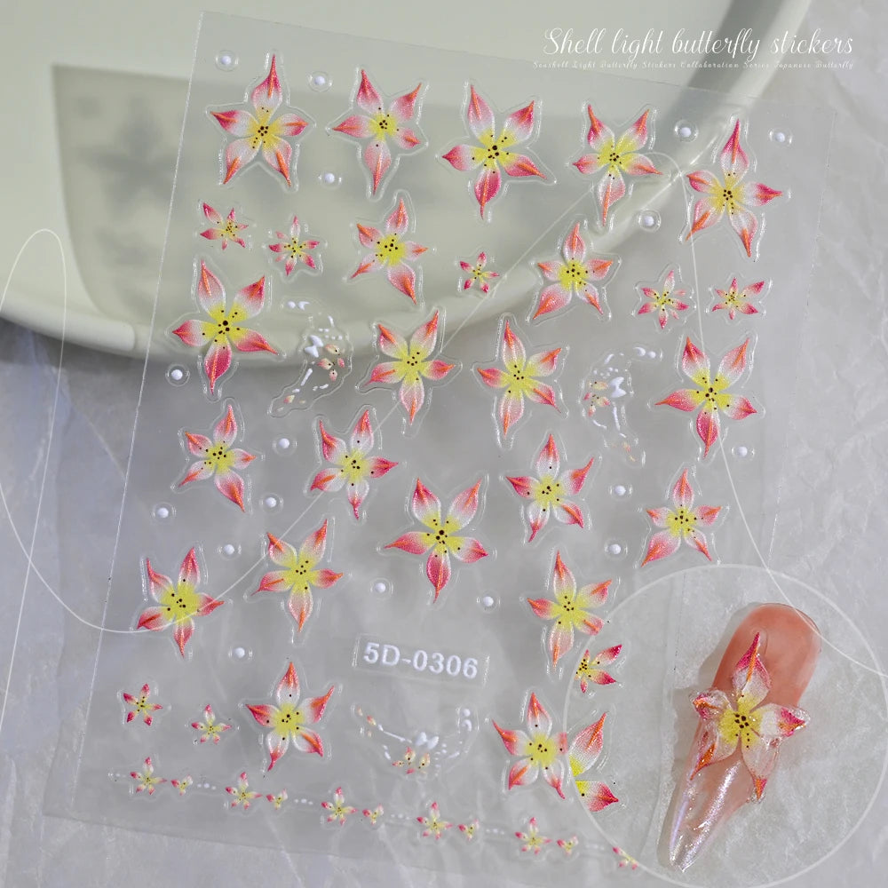 Nailsticker – Florale Reliefkunst