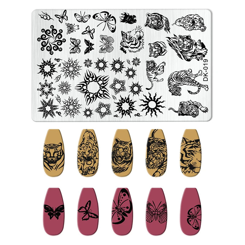 Nailart-Stempelplatte –  grenzenlose Designs - sunny.side-Productions