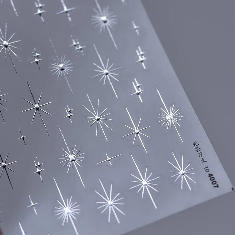 Glitzer Stern Nail Sticker