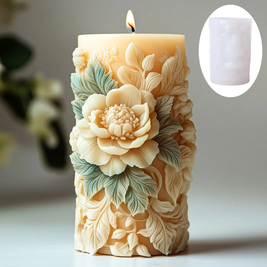 DIY Silikonform- Pfingstrosen-Relief - sunny.side-Productions