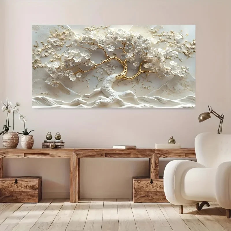 3D-Leinwand – Golden Tree Elegance