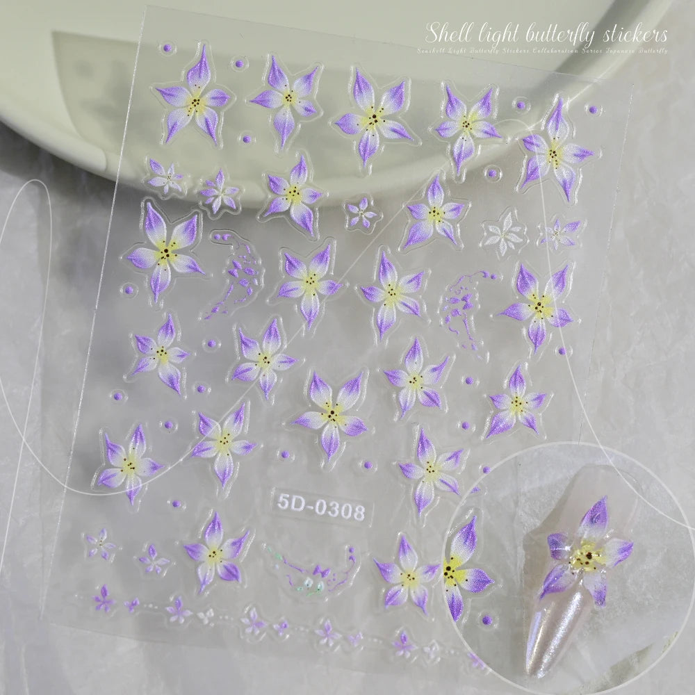 Nailsticker – Florale Reliefkunst