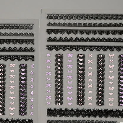 Nail Sticker – Schleifen & Spitzen-Look