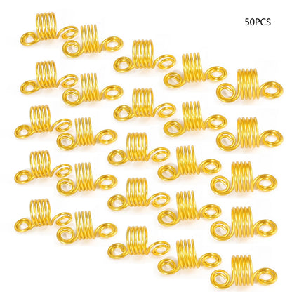 Festival-Haarschmuck – Dread-Perlen & Spiralen