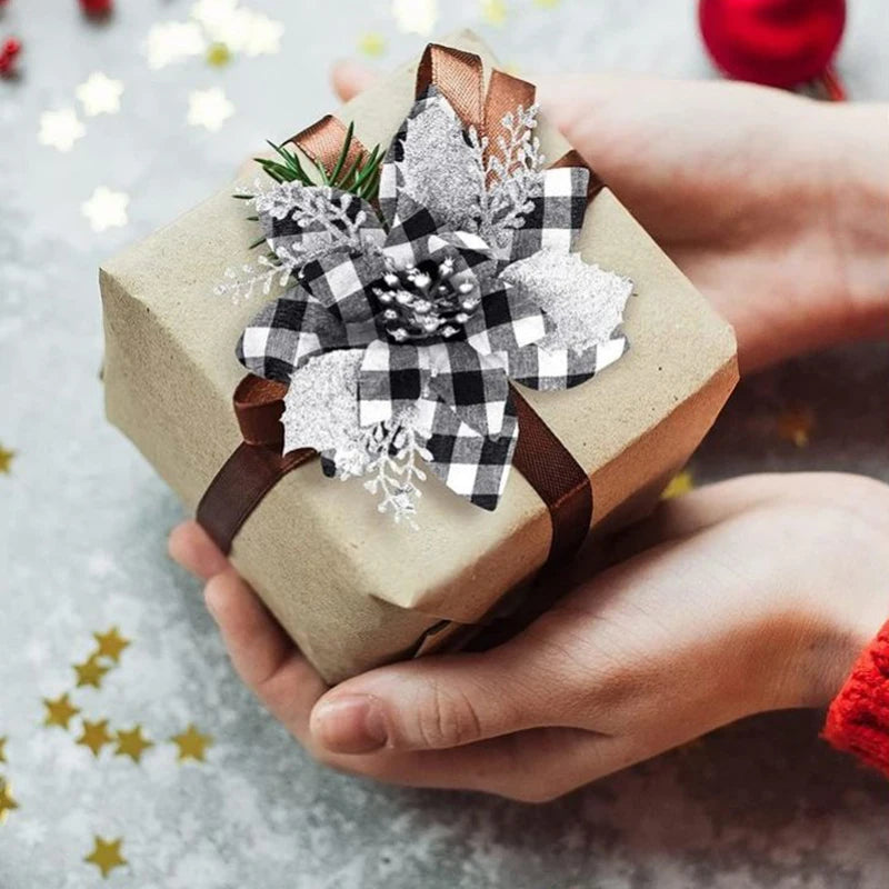 Glitzernde Weihnachtsblumen – Festliche Baumdeko