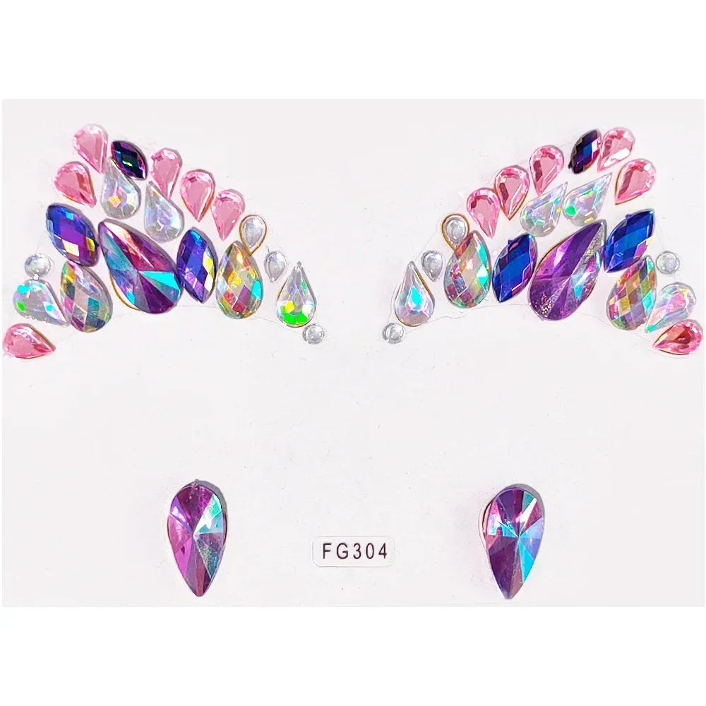 Face Gems Tattoo – Festival-Vibes