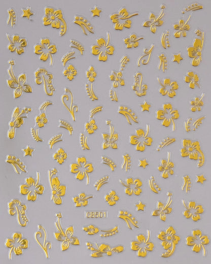 Nailsticker – Florale Reliefkunst