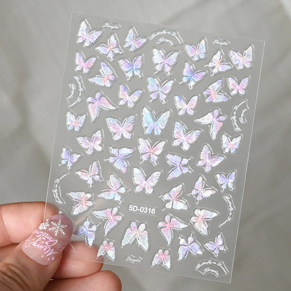 Nailsticker – Florale Reliefkunst