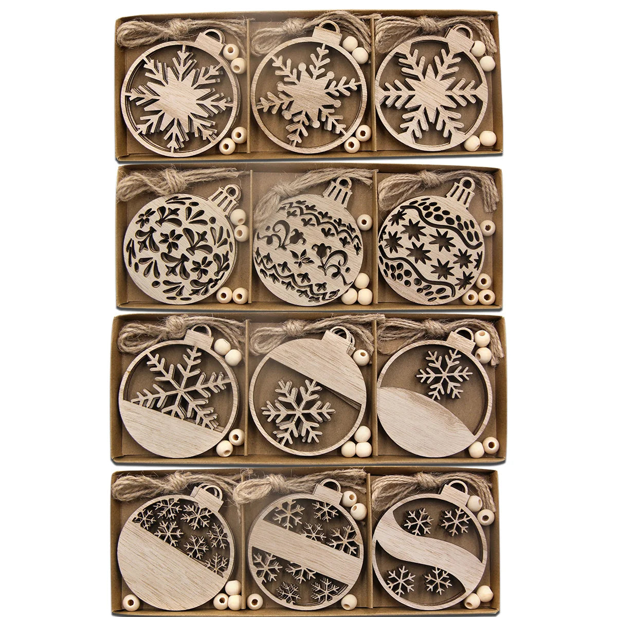 Weihnachten Anhänger – Schneeflocken Kugelform