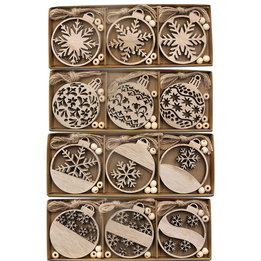 Weihnachten Anhänger – Schneeflocken Kugelform