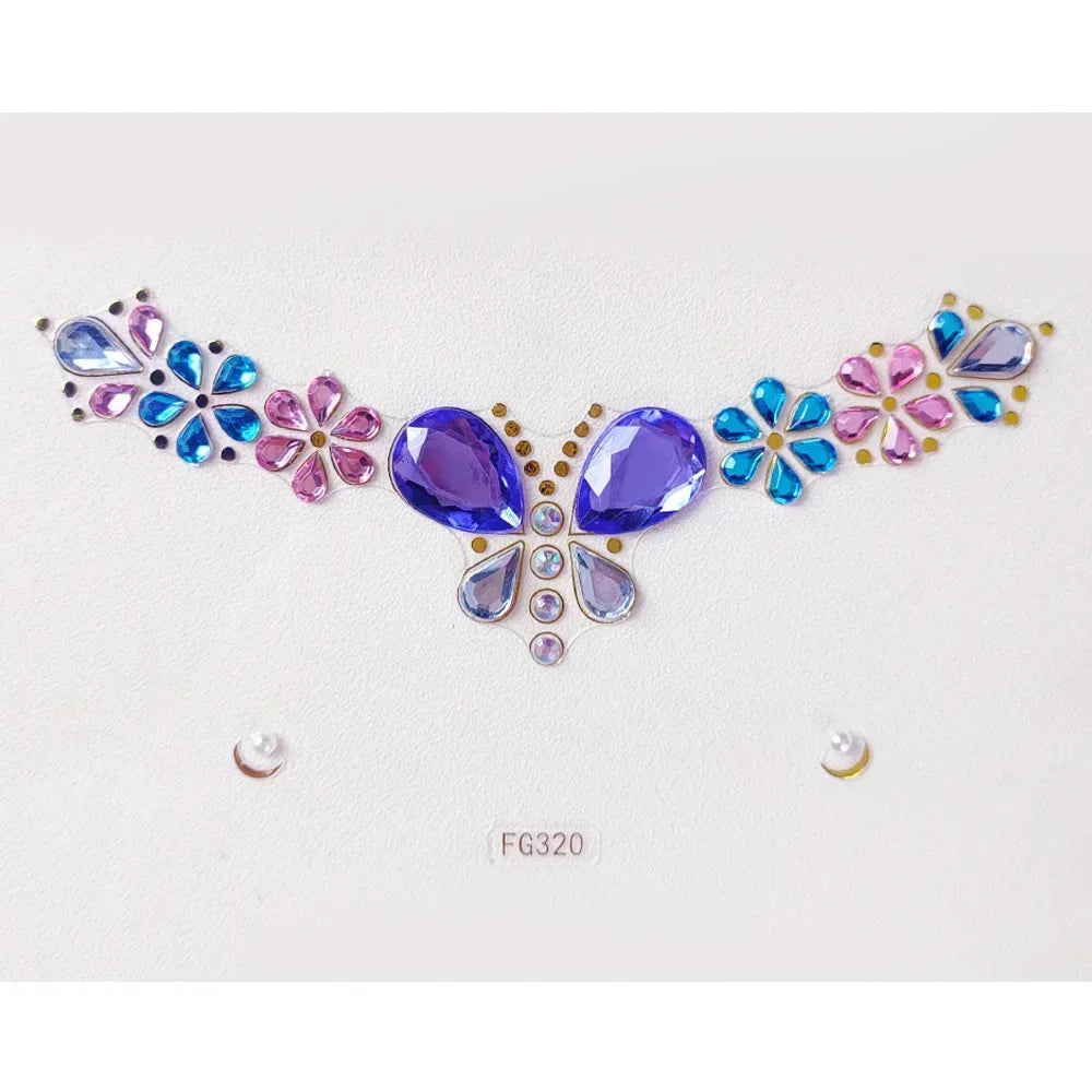 Face Gems Tattoo – Festival-Vibes