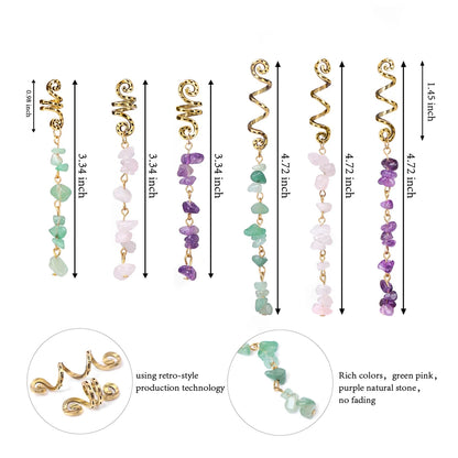 Kristall-Haar-Set – Festival-Vibes