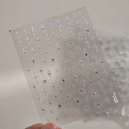 Glitzer Stern Nail Sticker
