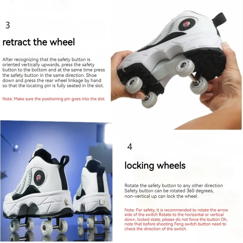 2-in-1 Rollschuhe