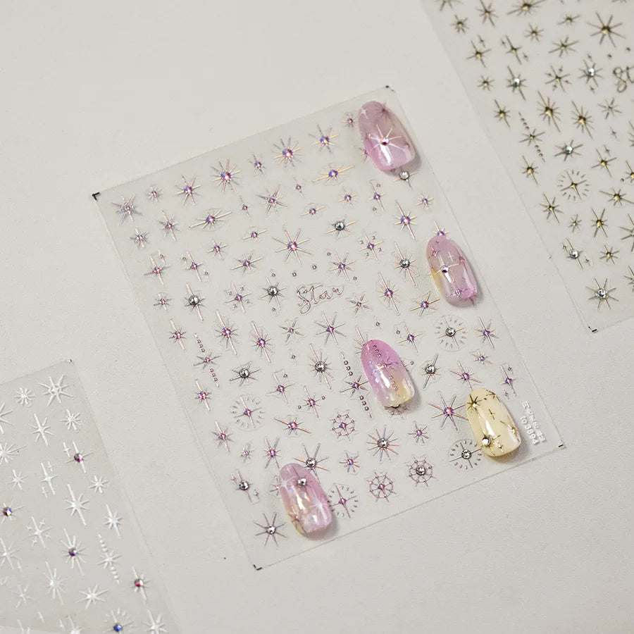 Glitzer Stern Nail Sticker