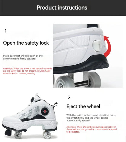 2-in-1 Rollschuhe