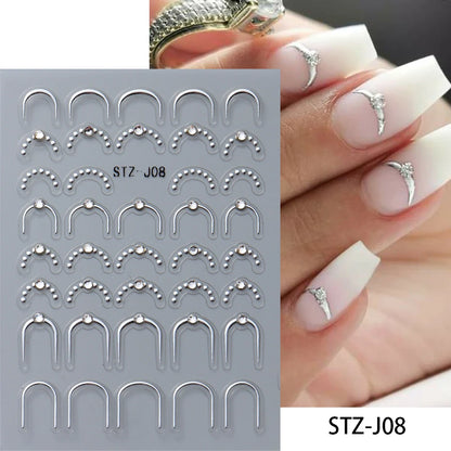 Luxus Nail Sticker – edle fineline Designs