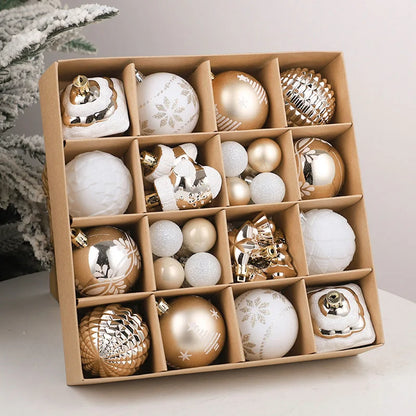 Weihnachtskugeln – Champagner Eleganz