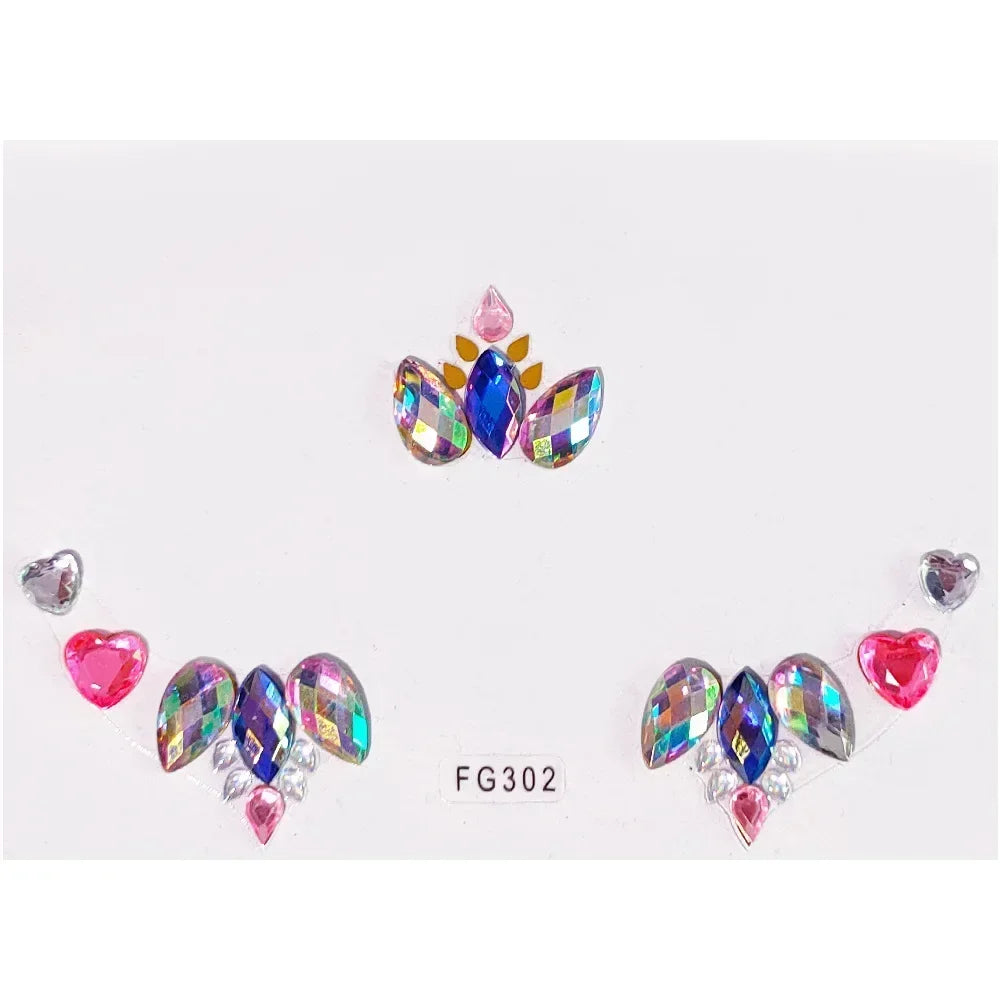 Face Gems Tattoo – Festival-Vibes