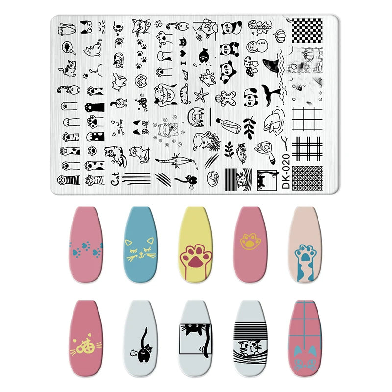 Nailart-Stempelplatte –  grenzenlose Designs - sunny.side-Productions