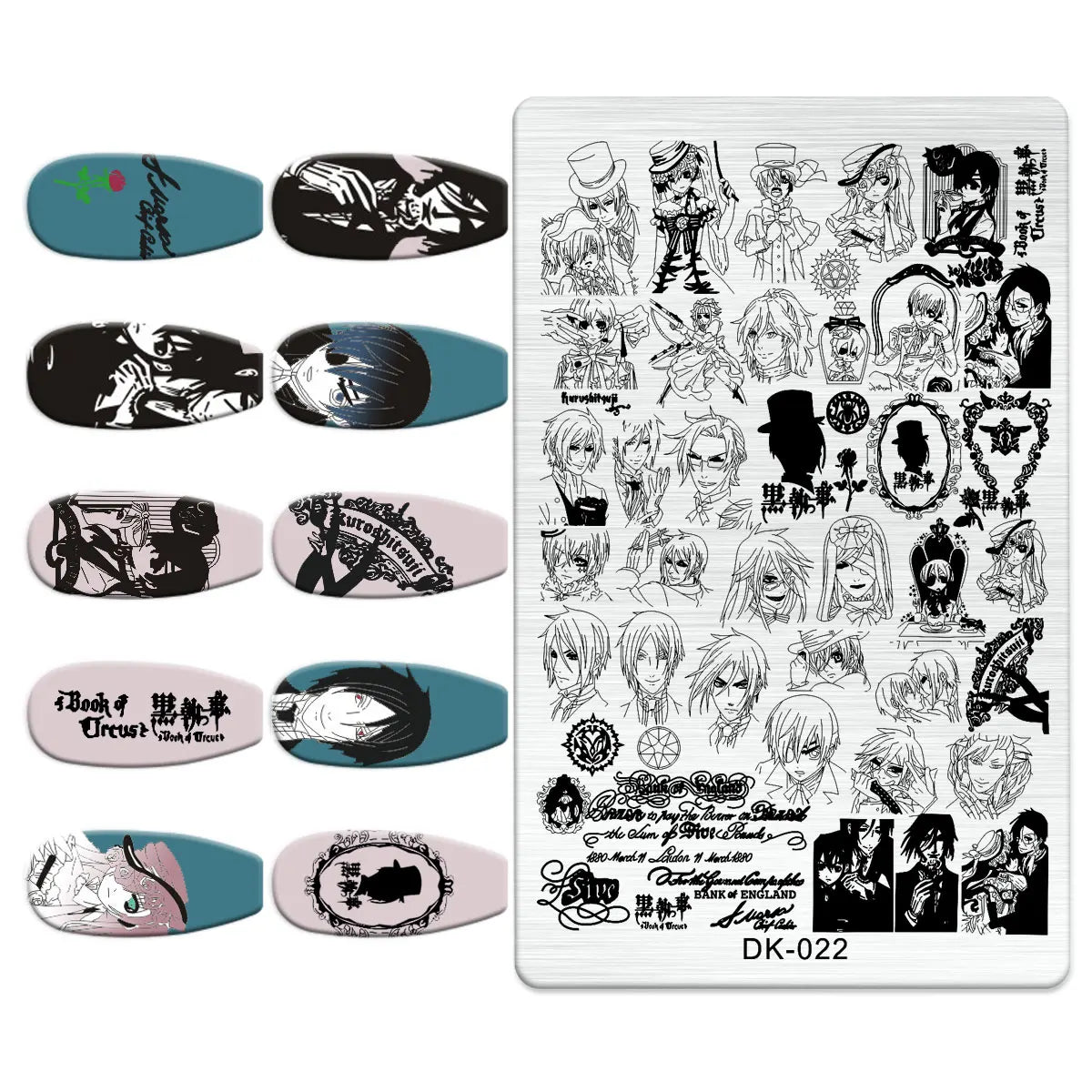 Nailart-Stempelplatte –  grenzenlose Designs - sunny.side-Productions