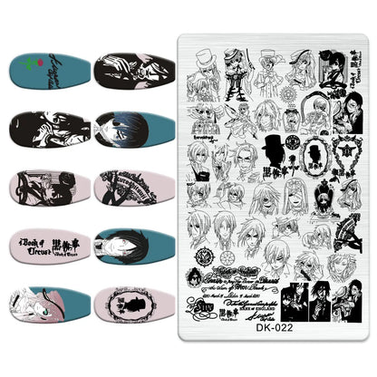 Nailart-Stempelplatte –  grenzenlose Designs - sunny.side-Productions