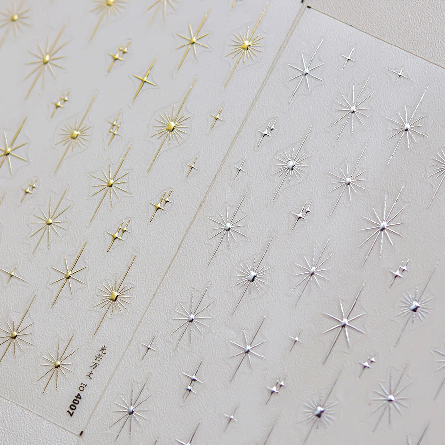 Glitzer Stern Nail Sticker