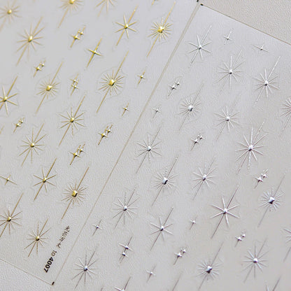 Glitzer Stern Nail Sticker