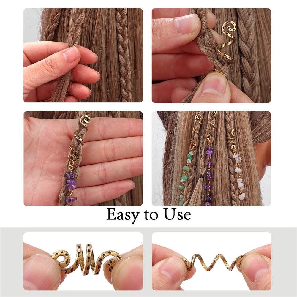 Kristall-Haar-Set – Festival-Vibes