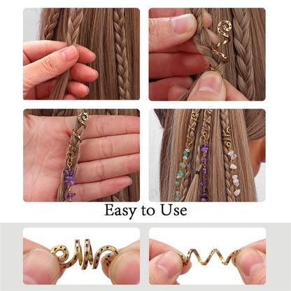 Kristall-Haar-Set – Festival-Vibes