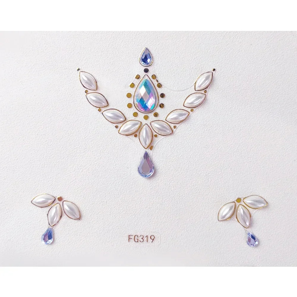 Face Gems Tattoo – Festival-Vibes