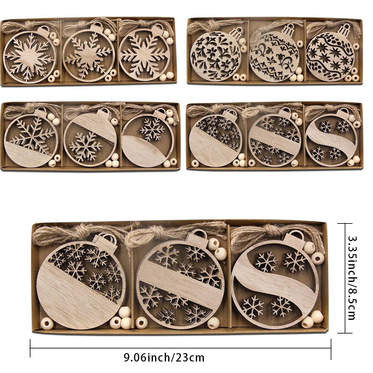 Weihnachten Anhänger – Schneeflocken Kugelform
