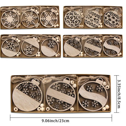 Weihnachten Anhänger – Schneeflocken Kugelform