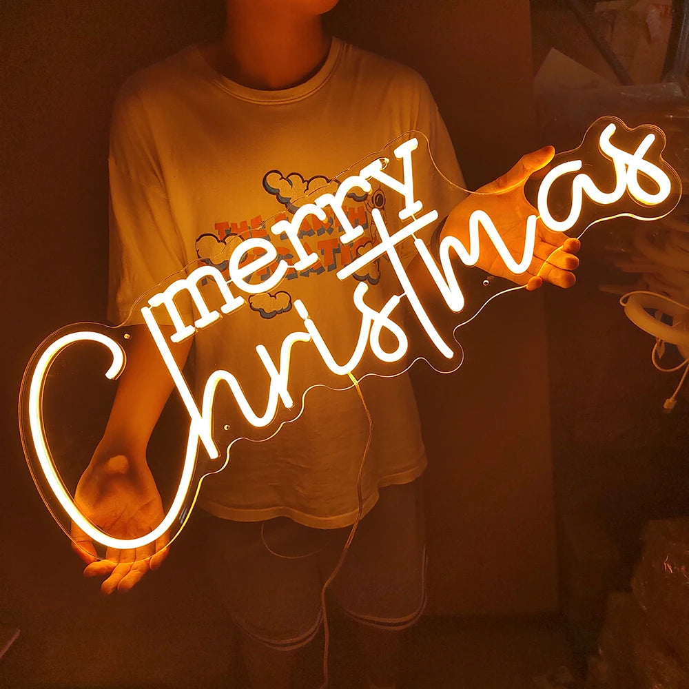 Neonlicht „Frohe Weihnachten“